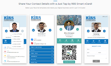 Examples of digital business cards